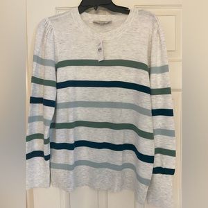NWT Loft striped sweater sz large